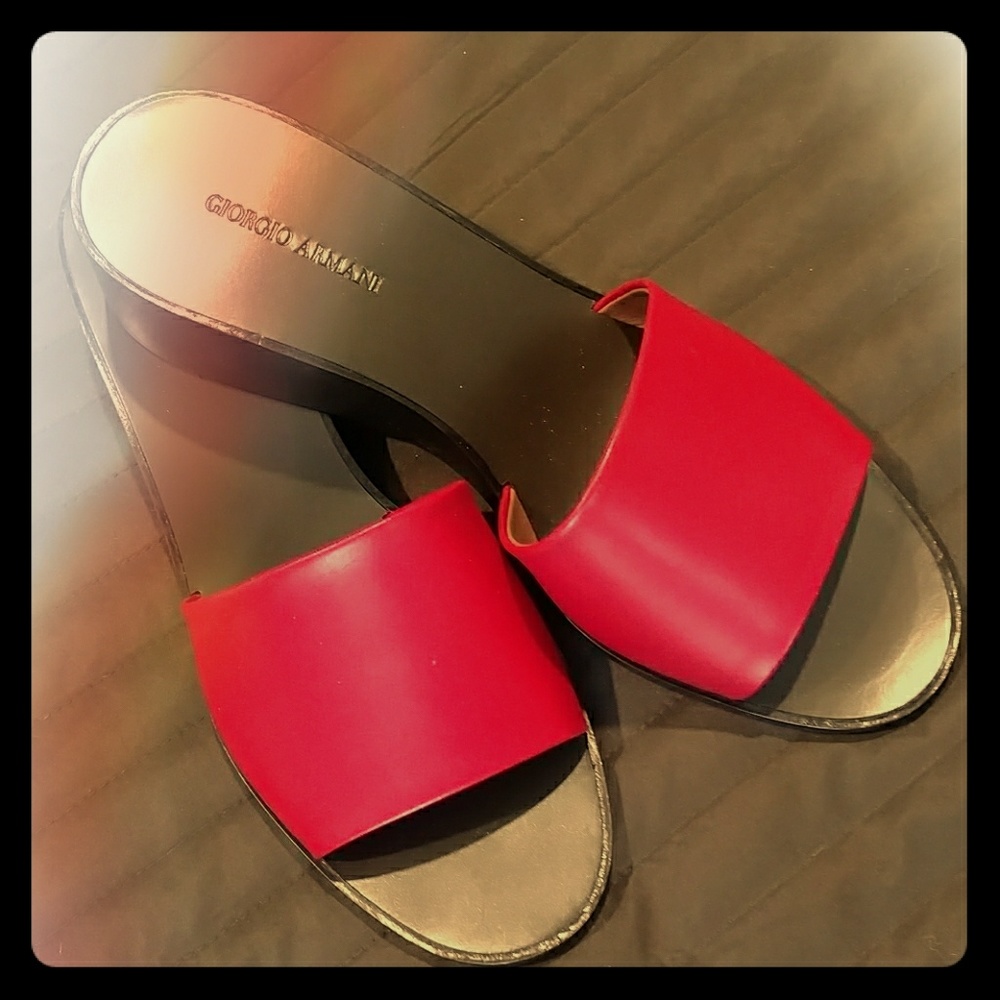 Georgio Armani Demi Wedge Slide